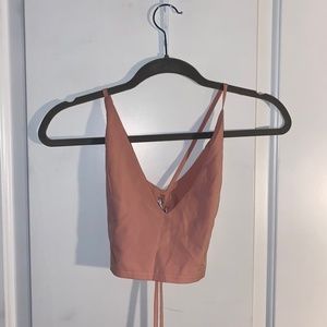 SHEIN lace up back top